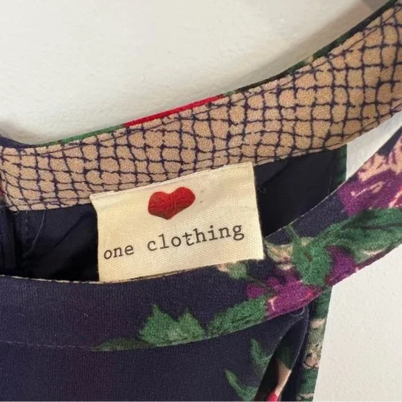 One Clothing Navy Floral Mini Dress - Picture 6 of 10